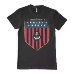 USA Shield Navy Men's T-Shirt Black - Large
