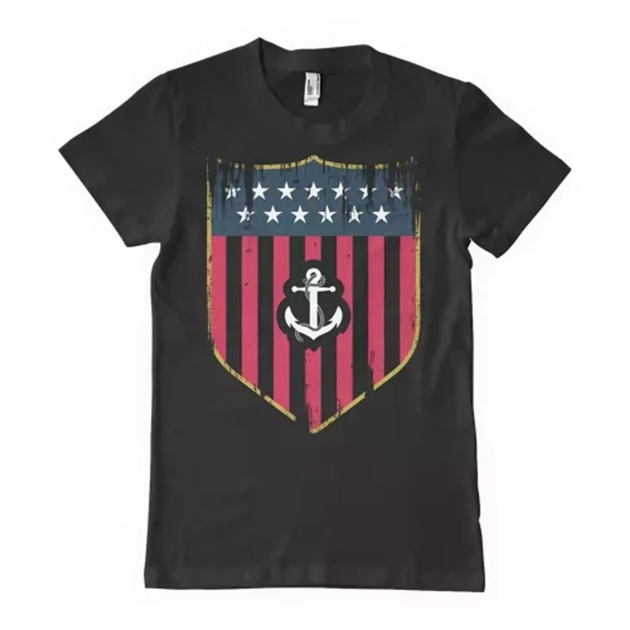 USA Shield Navy Men's T-Shirt Black - Large - Image 5